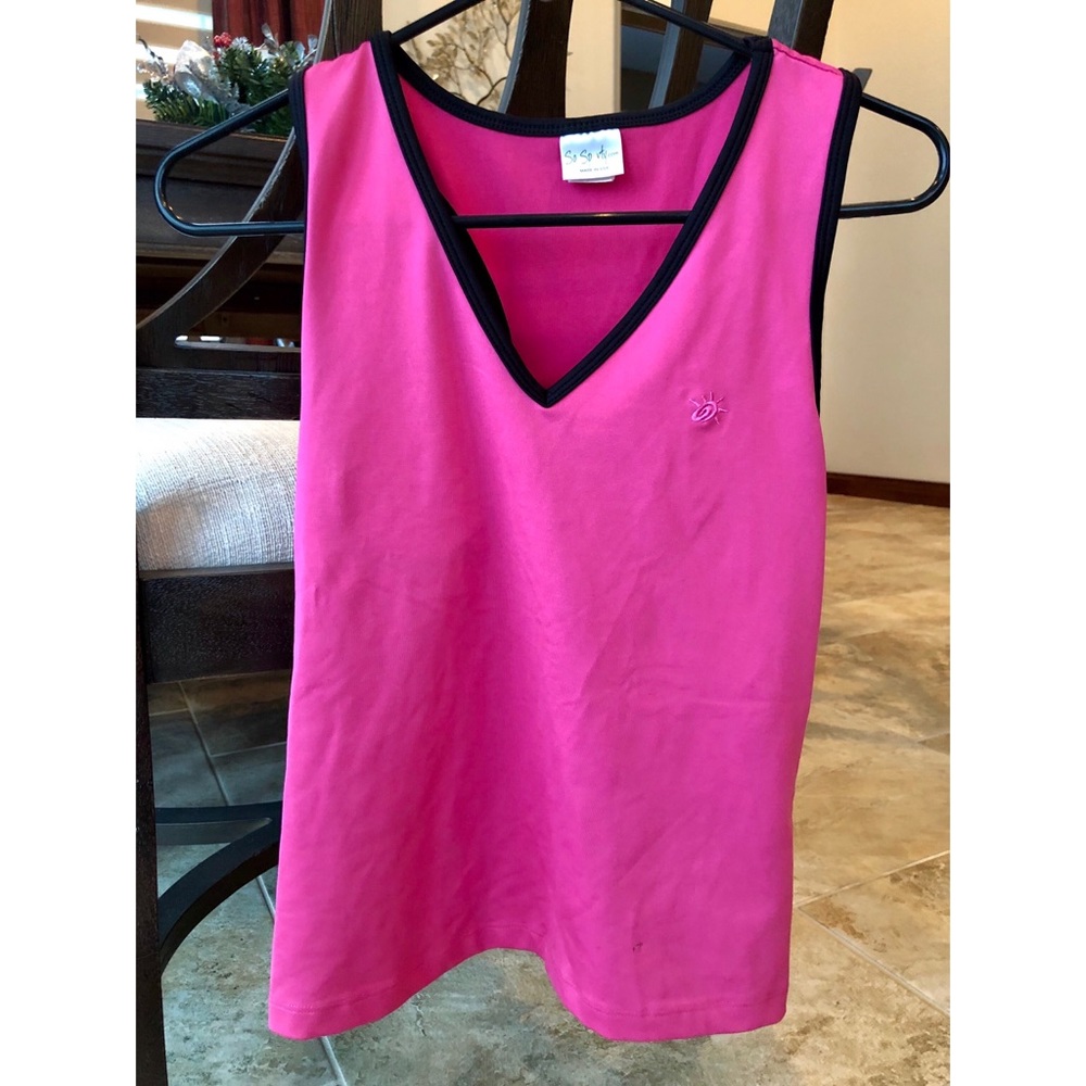 So Sporty.com Pink Athletic Racerback Tank Top